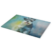 Planche À Découper Schnauzer Miniature Dog Eau Couleur Art Peinture (Coin)