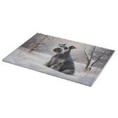 Planche À Découper Schnauzer Miniature Laisser neiger Noël (Coin)