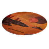 Planche À Découper Sci-Fi "Seas of Fire" doubles soleils, monde des m (Coin)