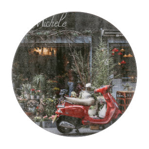 Planche À Découper Scooter rouge vintage