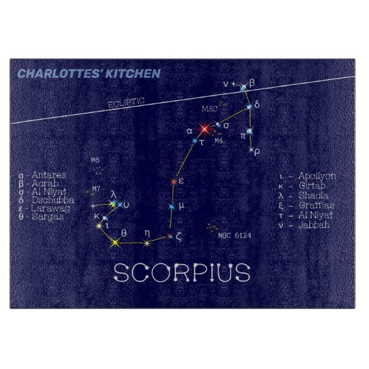Planche À Découper Scorpie Constellation Zodiaque (Devant)