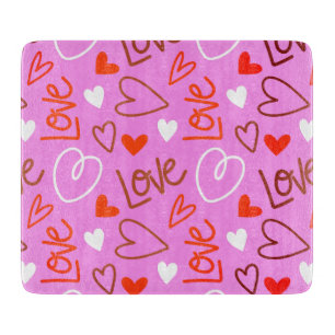 Planche à découper Scribbled Love