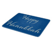 Planche À Découper Script Argent Hanukkah Joyeux Tekhelet Bleu (Coin)