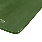 Planche À Découper Script blanc arrière - plan vert solide (Coin)