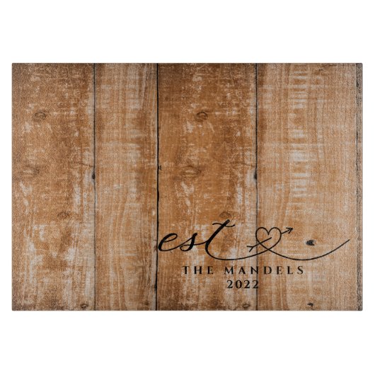 Planche À Découper Script de calligraphie moderne personnalisé (Devant)