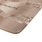 Planche À Découper Script de nom de marbre d'agate d'or (Coin)