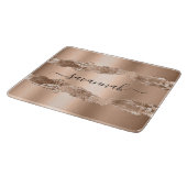 Planche À Découper Script de nom de marbre d'agate d'or (Coin)