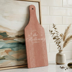 Planche À Découper Script Élégant Personnalisé Nom de famille Auberge