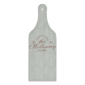 Planche À Découper Script Élégant Personnalisé Nom de famille Auberge (Devant)