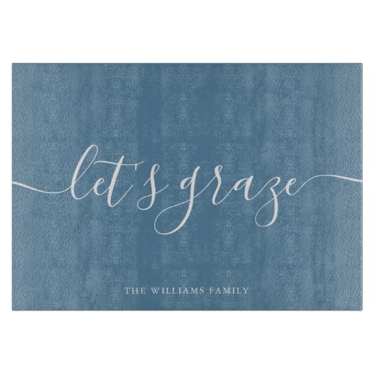 Planche À Découper Script moderne Charcuterie Table de pâturage famil (Devant)