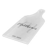 Planche À Découper Script moderne Monogramme personnalisé et nom de f (Coin)