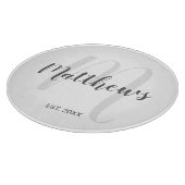 Planche À Découper Script moderne Monogramme personnalisé et nom de f (Coin)