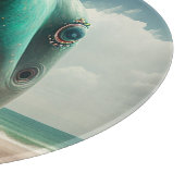 Planche À Découper Sculpture de requin sur la plage (Coin)