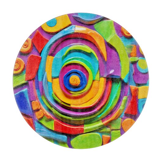 Planche À Découper Sculpture surréelle colorée Jouer (Devant)