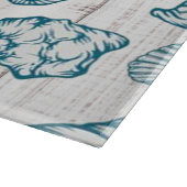 Planche À Découper Sea Shells Beach House Nautique Nom de famille Woo (Coin)