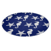 Planche À Découper Seahorse & starfish - navy blue and white (Coin)