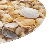 Planche À Découper Seashell texturé arrière - plan de plage d'été. (Coin)