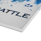 Planche À Découper Seattle Washington Skyline Blue (Coin)