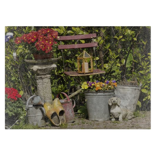 Planche À Découper seaux, chaussures et fleurs, Zaanse Schans, (Devant)