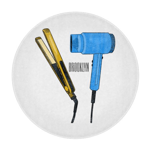 Planche À Découper Sèche-cheveux & lisseuse-cheveux illustration (Devant)