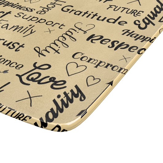 Planche À Découper Secrets À Un Bon Anniversaire De Mariage Mariage (Coin)