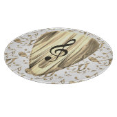 Planche À Découper Sélection Musicale Dorée – Art de Clé de Sol (Coin)