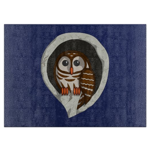 Planche À Découper Selene the Owl Glass Cutboard (Devant)