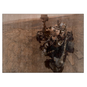 Planche À Découper Selfie de Mars Curiosity paysage martien rouge