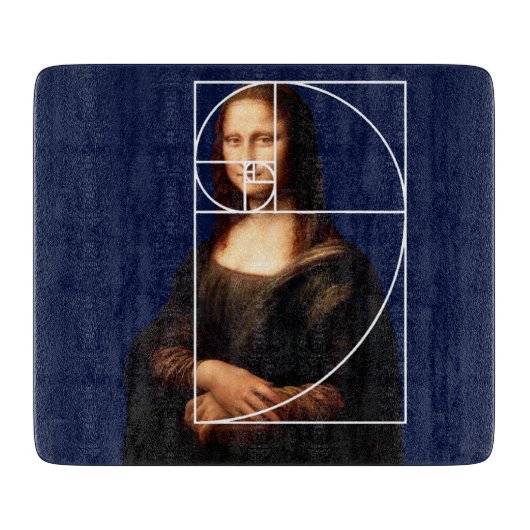 Planche À Découper Séquence Leonardo da Vinci Mona Lisa Fibonacci (Devant)