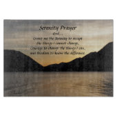 Planche À Découper Sérénité Prayer Lac Sunset Paysage (Devant)