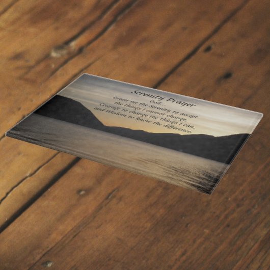 Planche À Découper Sérénité Prayer Lac Sunset Paysage