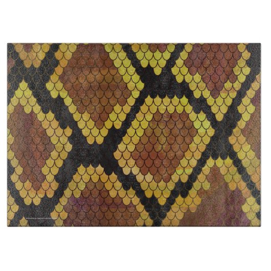 Planche À Découper Serpent Brown et impression or (Devant)