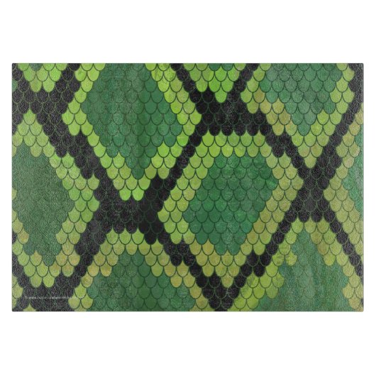 Planche À Découper Serpent noir et vert (Devant)