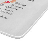 Planche À Découper Services de restauration ajouter nom QR code site  (Coin)