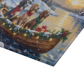 Planche À Découper Setter Anglais Noël Bateau Fêtes (Coin)