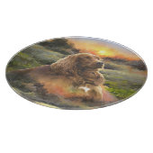 Planche À Découper setter irlandais avec chiot (Coin)