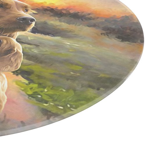 Planche À Découper setter irlandais avec chiot (Coin)