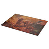 Planche À Découper Setter rouge irlandais à l'automne Feuilles automn (Coin)