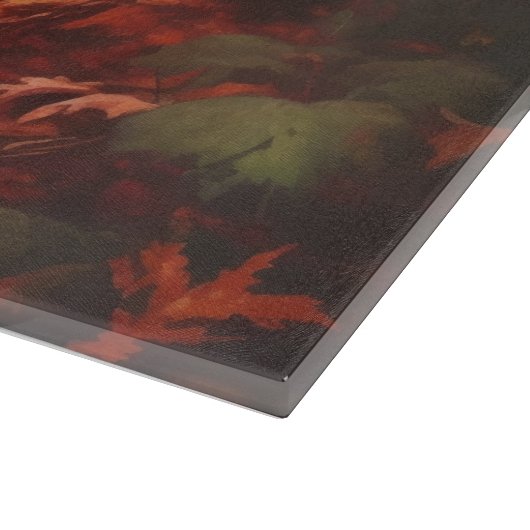 Planche À Découper Setter rouge irlandais à l'automne Feuilles automn (Coin)