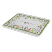 Planche à découper Shabbat Challah en hébreu flora (Coin)