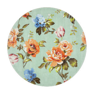 Planche À Découper Shabby Chic Rose Motif Vintage