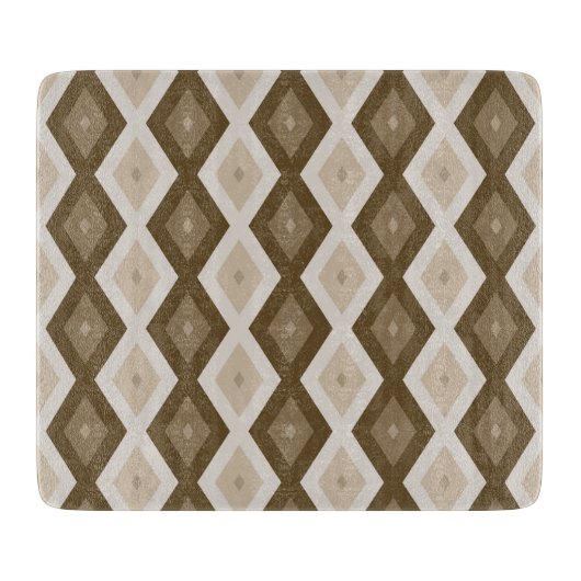 Planche À Découper Shades of brown diamond pattern (Devant)