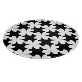 Planche À Découper Shamrocks blancs mignons sur noir (Coin)