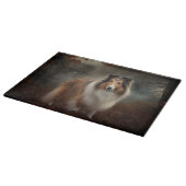 Planche À Découper Shetland Sheepdog Halloween effrayant (Coin)