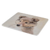 Planche À Découper Shetland Sheepdog Puppy Peinture Chien original ar (Coin)