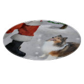 Planche À Découper Shetland Sheepdog Shelter Noël (Coin)