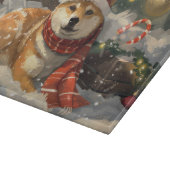Planche À Découper Shiba Inu Chien Festive de Noël (Coin)