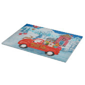 Planche À Découper Shiba Inu Chien Livraison de Noël Camion Neige (Coin)