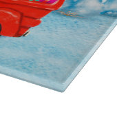 Planche À Découper Shiba Inu Chien Livraison de Noël Camion Neige (Coin)