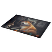 Planche À Découper Shiba Inu Citrouilles Halloween effrayant (Coin)